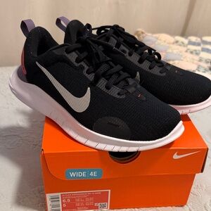 Nike Black Running Shoes with White Swoosh